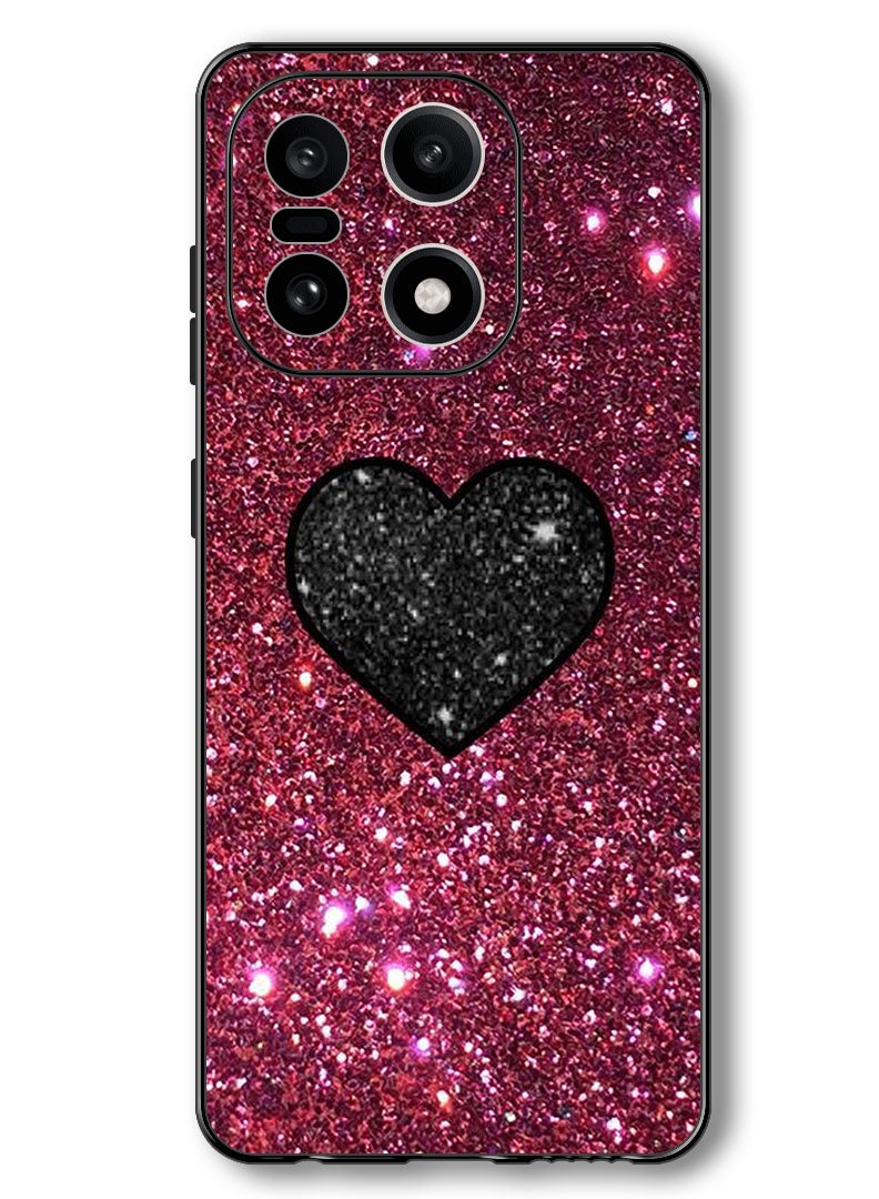 Theodor Case Compatible with OnePlus 15 6.78 Inch Protection Shockproof Bumper Cover Black Heart - Image 1